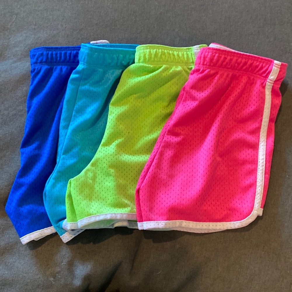 Set of 4 Justice Mesh Shorts Size 7
